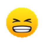 grinning squinting face