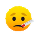 face with thermometer