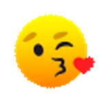 face blowing a kiss