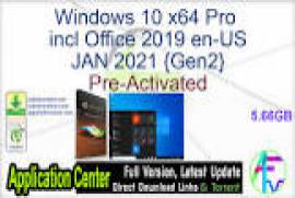 Windows 10 X64 Pro 20H2 incl Office 2019 fr-FR JAN 2021 {Gen2}