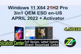 Windows 11 X64 21H2 Pro 3in1 OEM ESD en-US APRIL 2022 {Gen2}